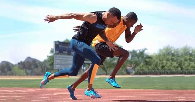 Sprinters Andre De Grasse and Curtis Mitchell