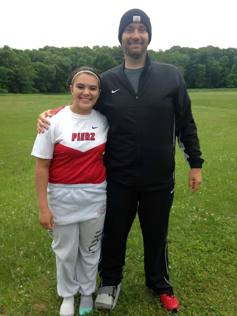 Beth-el Algarin and Coach Teske