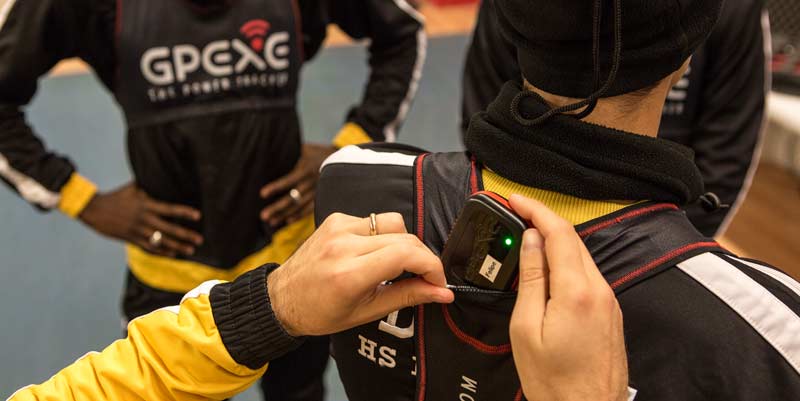 Catapult sports informatics. GPS tracker, accelerometers, HR