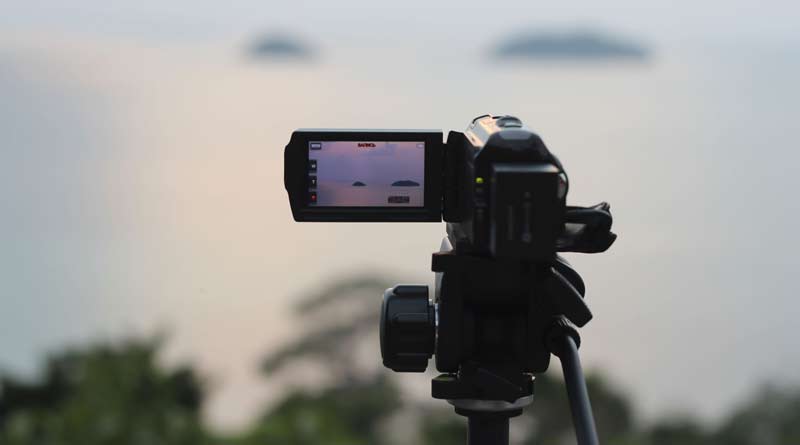 Video Camcorder on Tripod