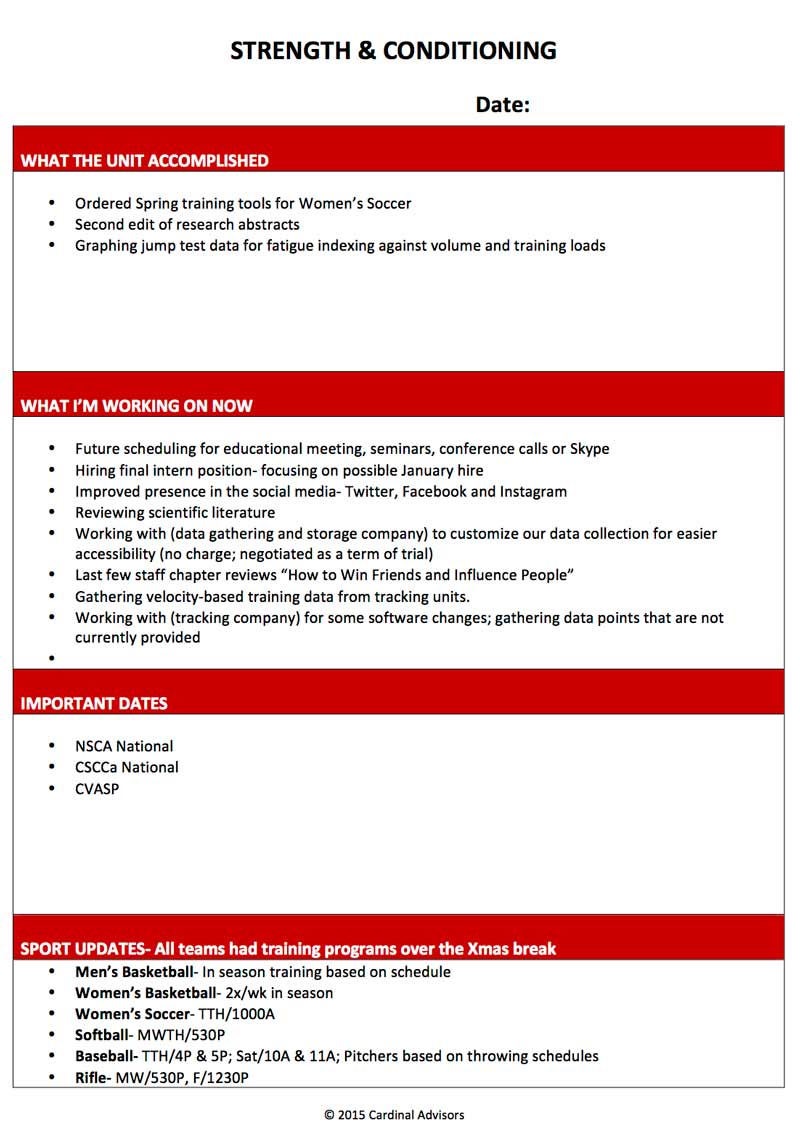 Strength and Conditioning Quicksheet