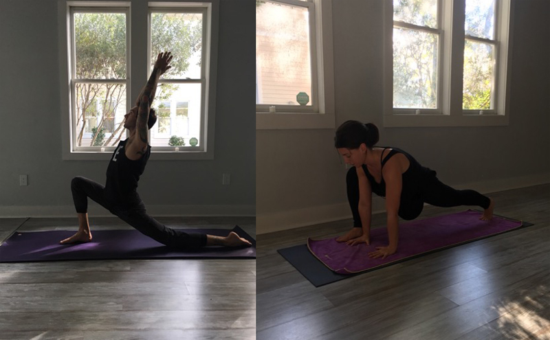 Low Lunge and Lizard Lunge