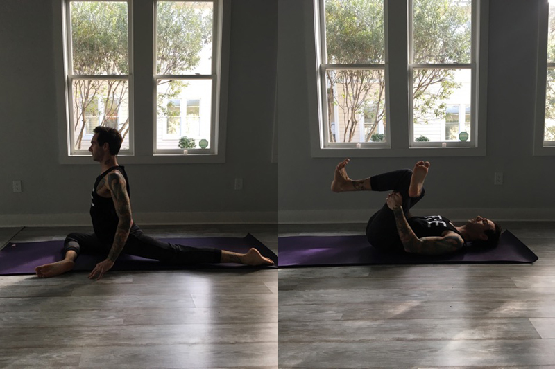 Pigeon Pose and Figure Four