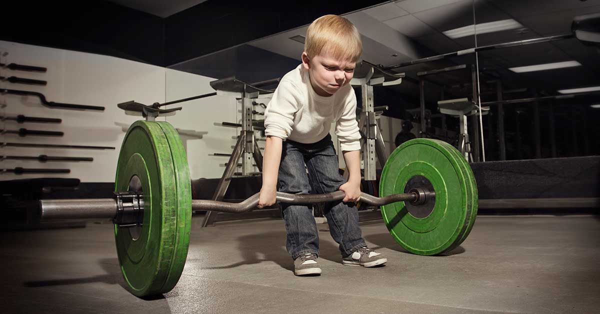 Small Boy and Barbell