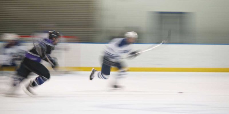 Hockey Players Racing