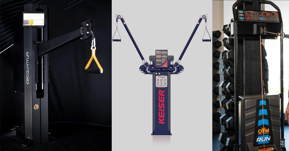 1080 Quantum, Keiser, and OHM Run as examples of motorized resistance technologies.