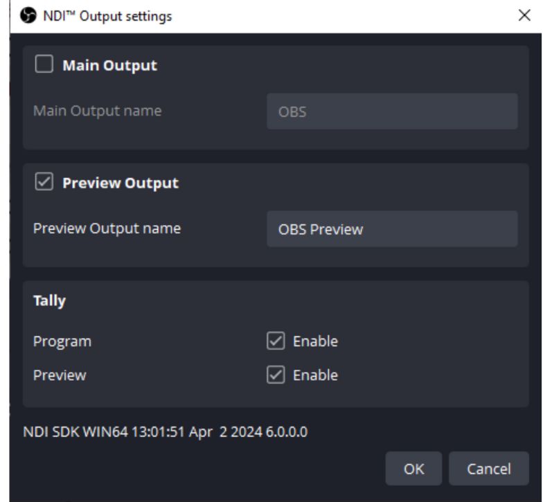 Output Settings