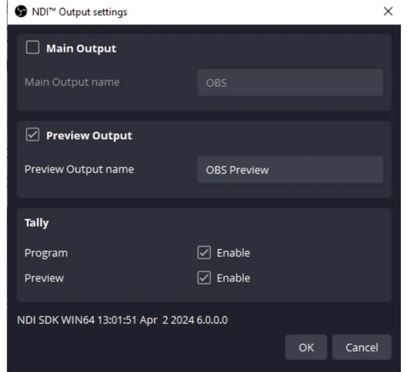 Output Settings
