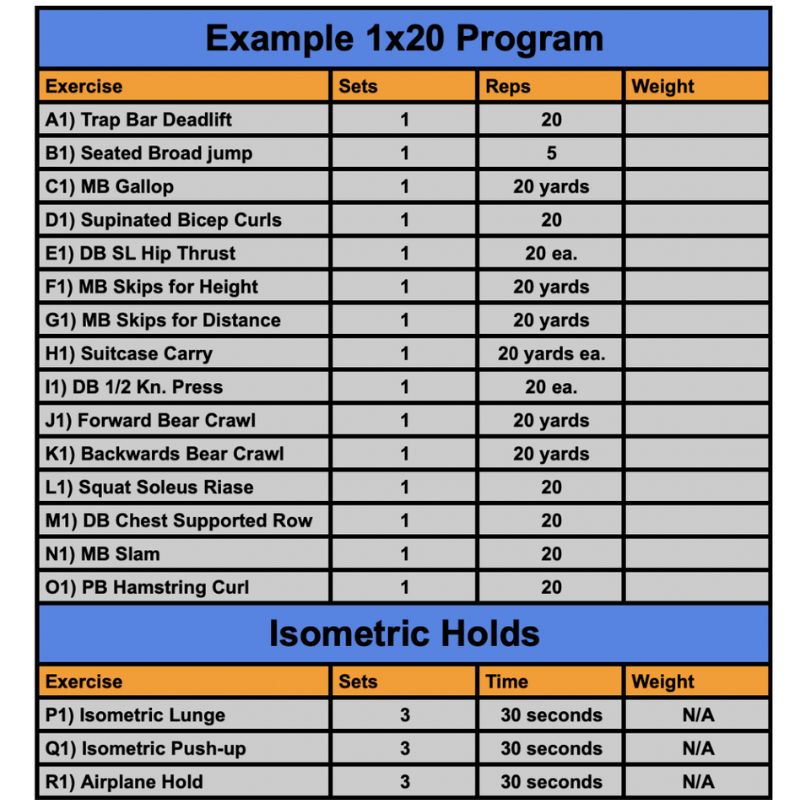 1x20 General Program