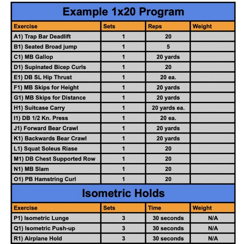1x20 General Program