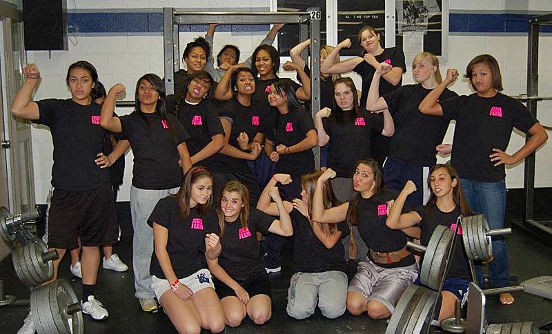 Female Athletes Weight Room