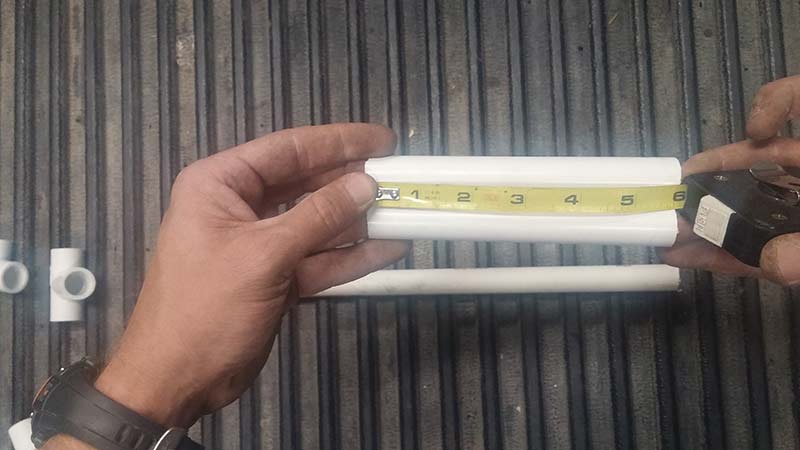 Six inch post with measurement