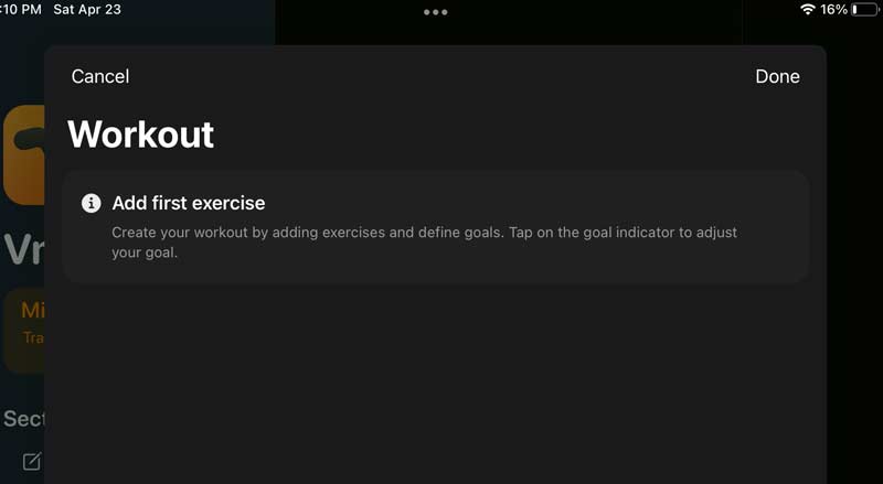 Add Exercise