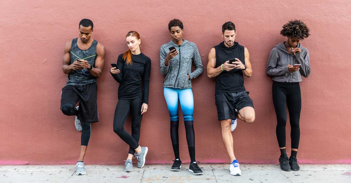 Athletes Texting Cell Phones|Social Media Posting