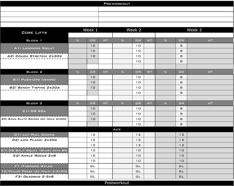 Block Zero Sample Lifts 2