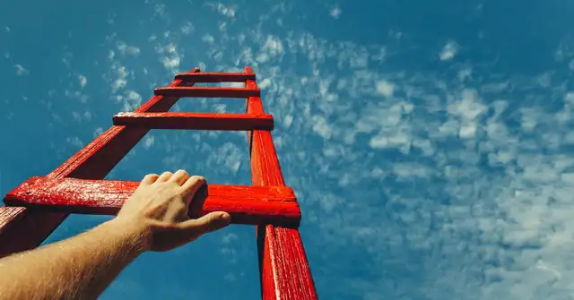 Climbing Ladder In Summer