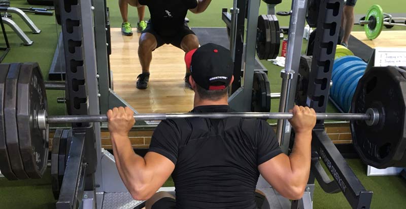 Conner Carrick training with SkinTech Apollo SS