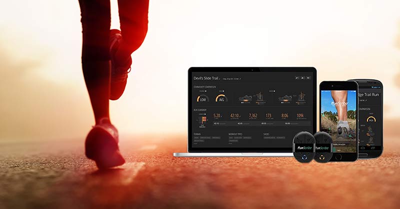 Distance Runner with RunScribe Wearable|Stride Frequency and Velocity|RunScribe to Video Correlation of Contact Time|Leg Muscles Running|Running Injuries|Human Skeleton and Running|RunScribe Sensors on Running Shoes|RunScribe Foot Strike and Pronation|Athlete with RunScribe Wearable|RunScribe Dashboard|Distance Runner with RunScribe Wearable