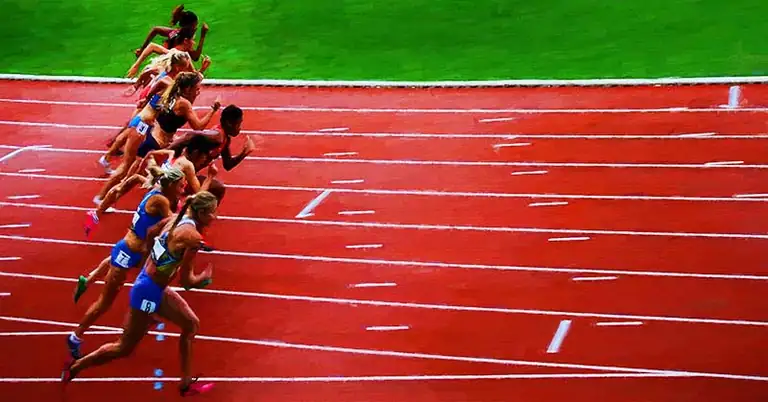 Female 100 meter sprinters
