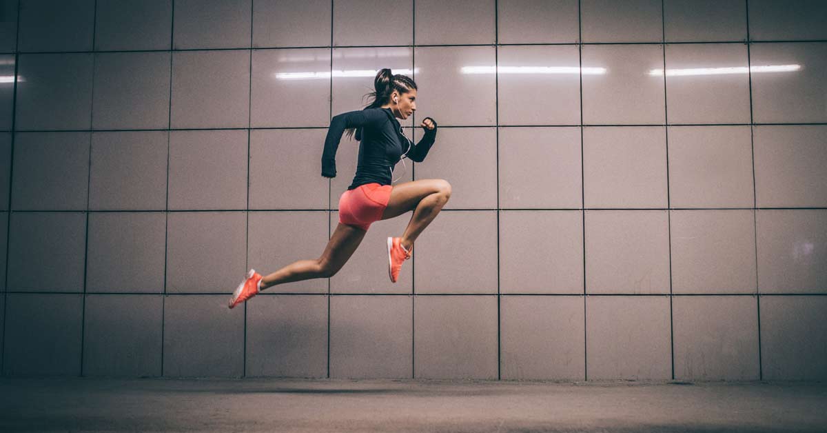 Female Athlete Bounding|Force Vector