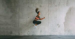 Female Athlete Jumping