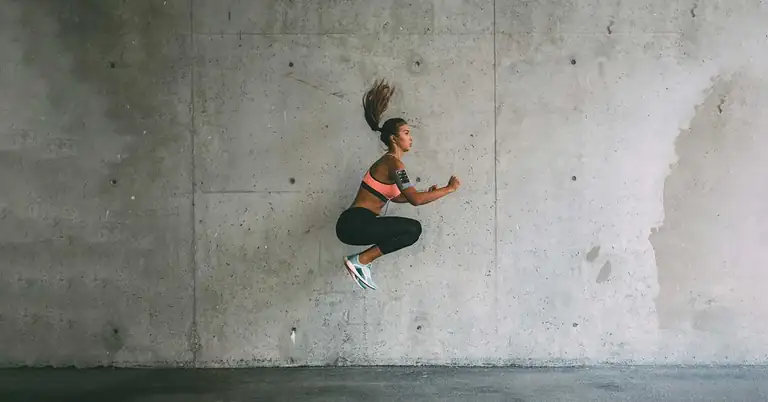 Female Athlete Jumping