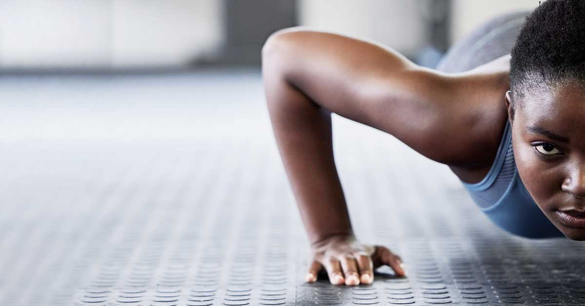 Female Athlete Pushups