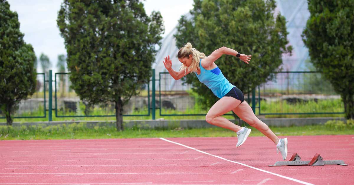 Female Sprinter Block Start