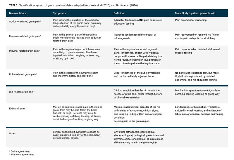 Groin Pain Classification