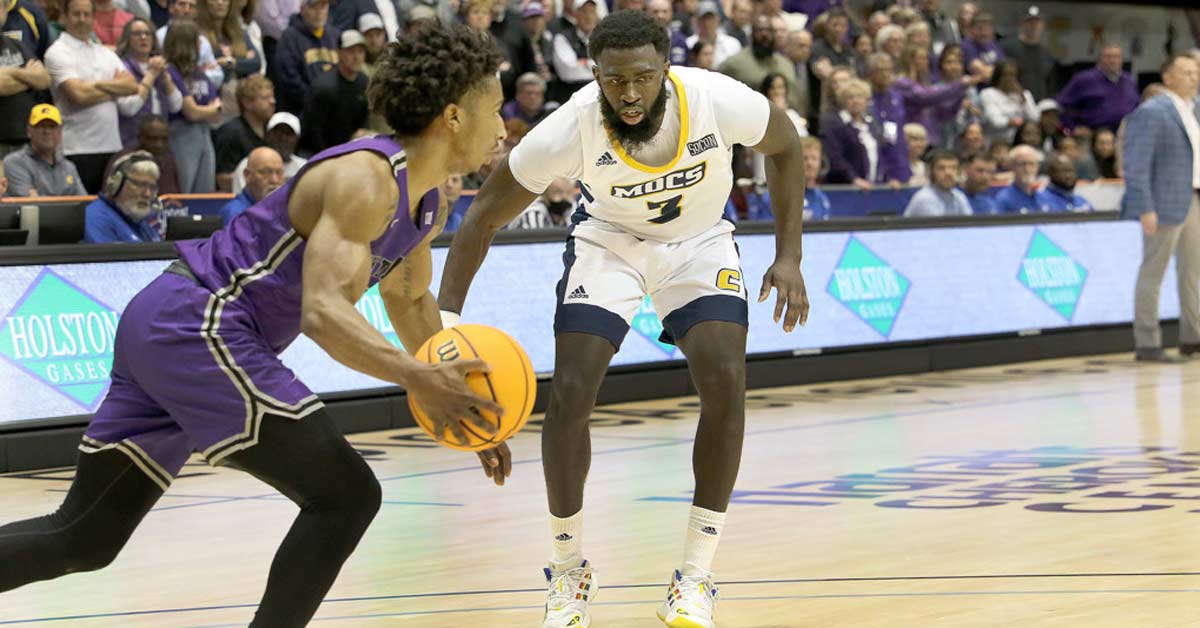 Furman Basketball|A slide titled Action Points with a blue arrow pointing right. It discusses replicating total game day demands