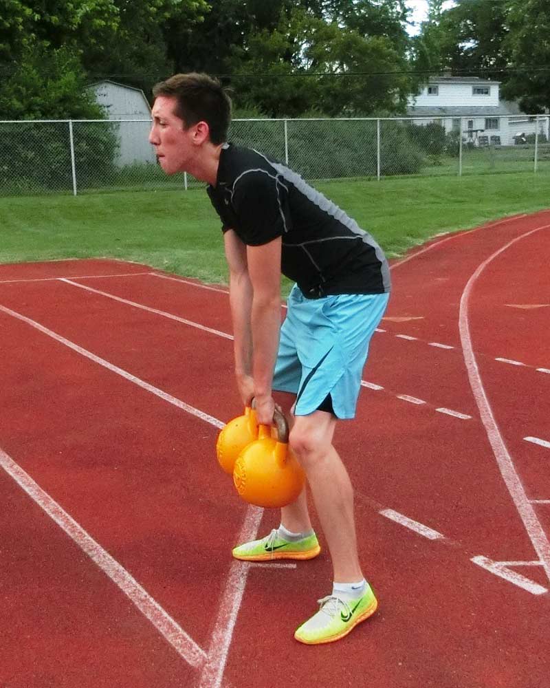 Hang Clean with Kettle Bells