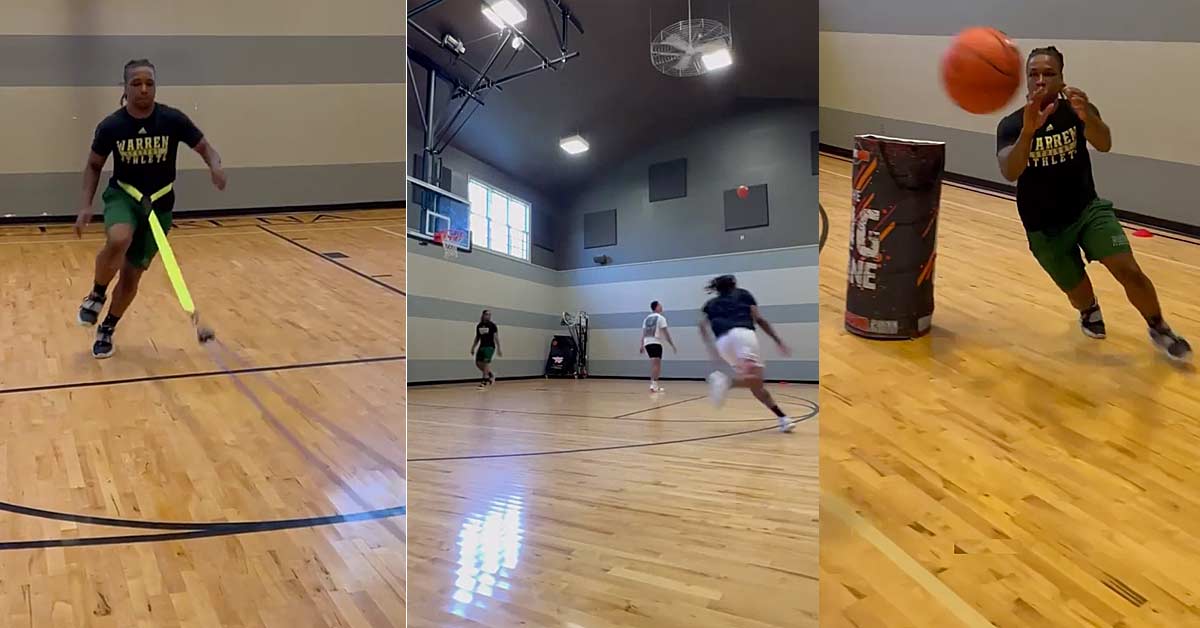 Hybrid Hoops Training|A diagram titled Hybrid Coaching with two sections: Physical Preparation and Skill Development. Physical focuses on athlete equipping and injury mitigation. Skill involves technical and tactical training