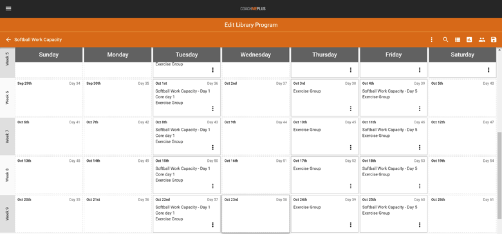 Workout Calendar
