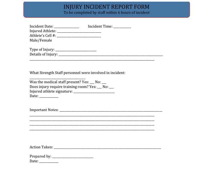 Injury Form