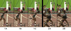 Keni Harrison World Record Photo Finish|Kine Harrison World Record Finish|Harrison and Donkova Hurdle Split Comparison