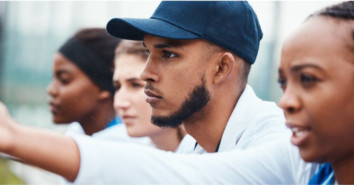 A group of focused individuals