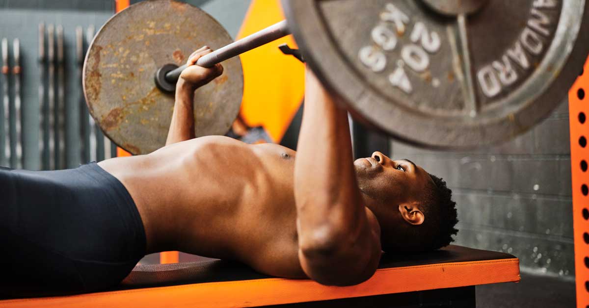 Male Athlete Bench Press