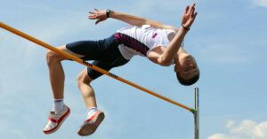 High Jump|A simple diagram with a black line labeled B at the start