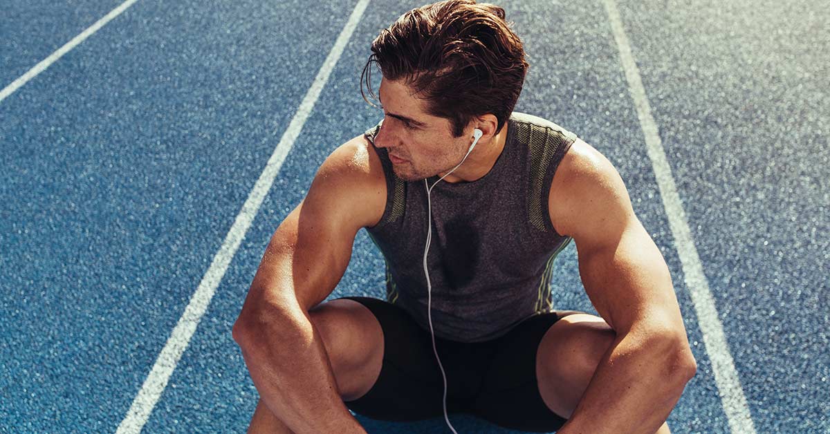 Sprinter Listening to Music