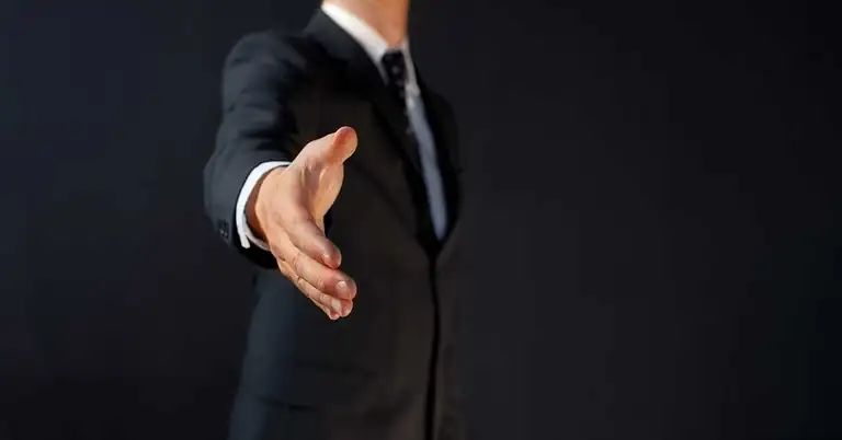Man Preparing For Handshake