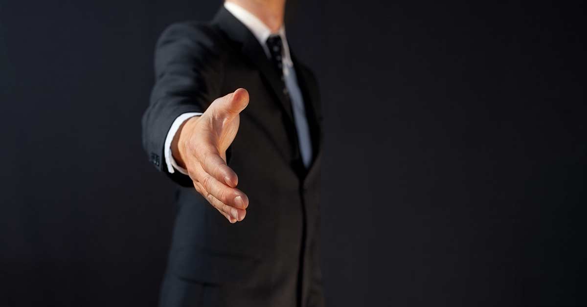 Man Preparing For Handshake