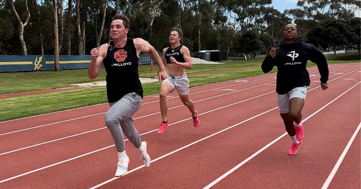 McLloyd Sprint|Top MPH|Table showing data for four athletes. Columns include Name