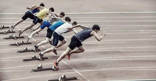 Men Sprinter Block Start