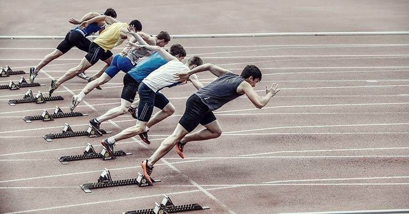 Men Sprinter Block Start
