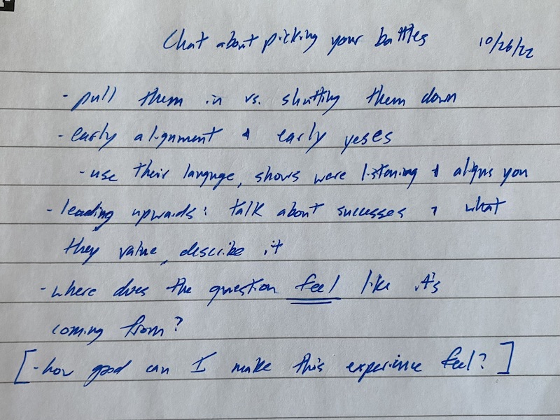 Mentorship Notes