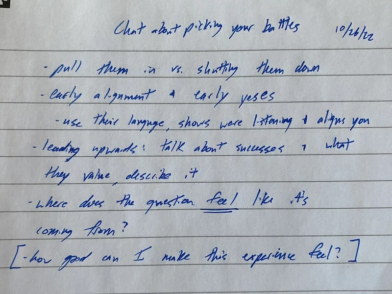 Mentorship Notes