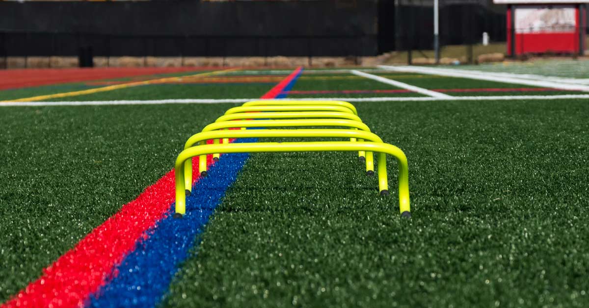 Plyometrics High School|A diagram illustrating stages of athletic movement from elastic power to maximum strength. It shows ground contact times for different activities (e.g.