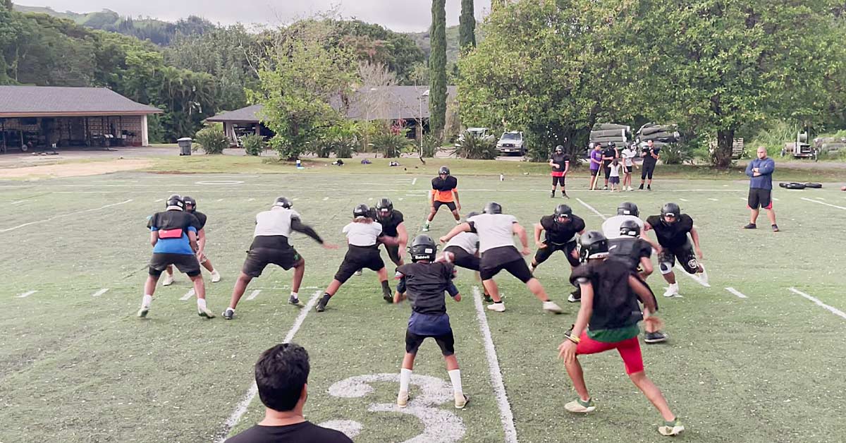 Power|Angles of Movement|Football game scene showing players lined up on the field. One player in yellow is highlighted. The team in red and white is facing the team in white and yellow. A Championship Productions logo is visible in the top right corner.|Football play diagram showing offensive and defensive player positions and movements on a field. The offense (O