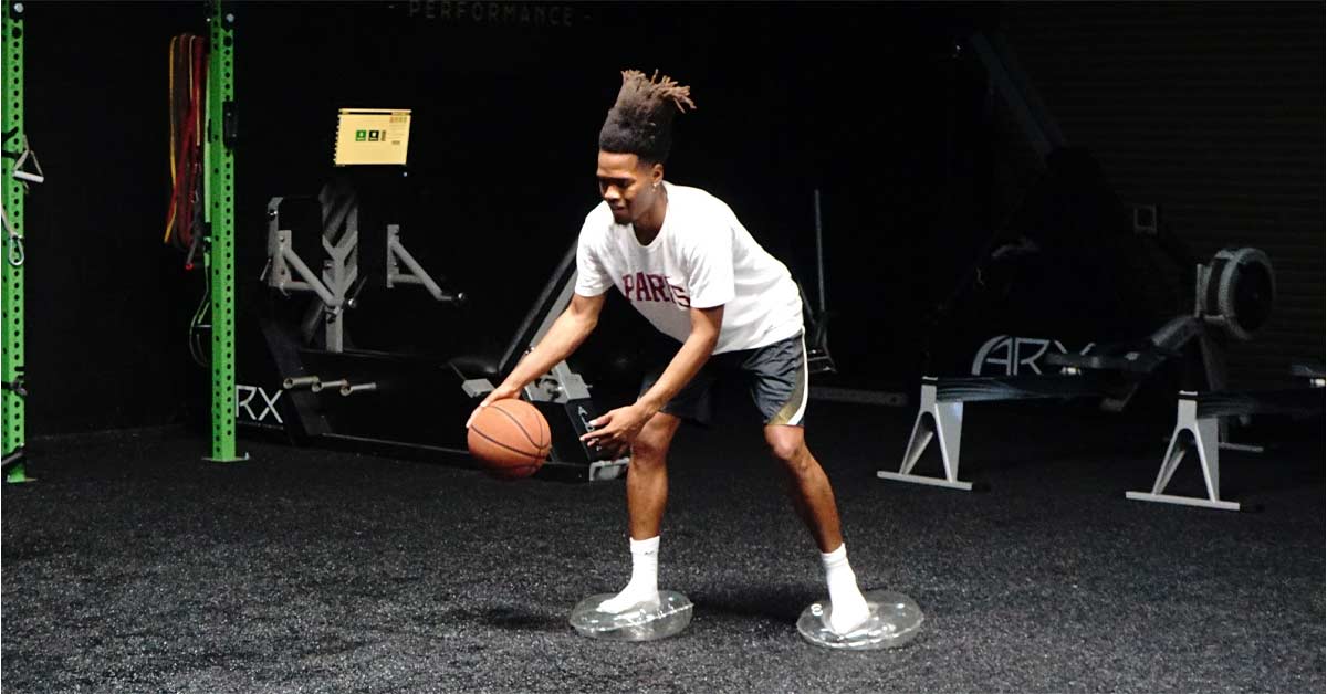 Proprioception Training|Cooper Athlete Training|Basketball Player on PVC Pipe|Isometric Lunge