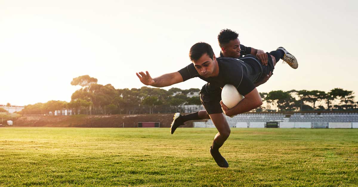Rugby Tackle|A performance metrics table for Loose Forward and Wing positions